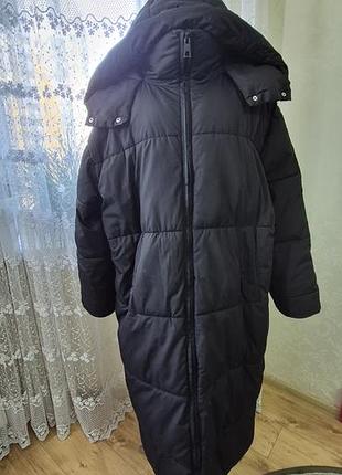 Женский черный пуховик, пальто