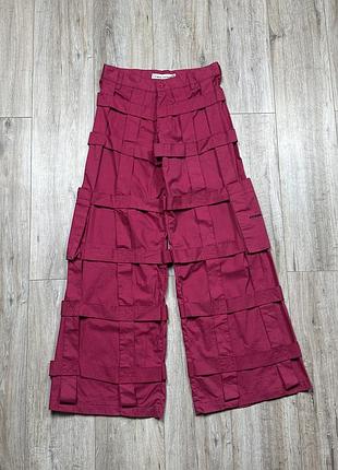 Штани criminal damage lattice y2k baggy cargo pants