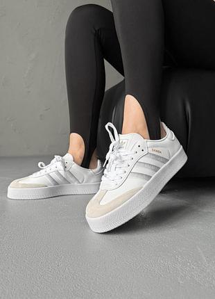 Кроссовки женские adidas samba platform white 6