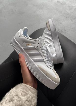 Кроссовки женские adidas samba platform white 10