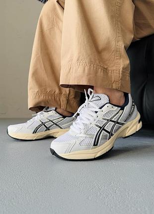 😍 женские кроссовки asics gel-1130 white/black/beige