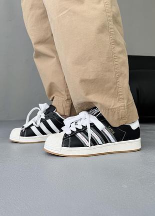 Кроссовки женские adidas superstar x korn black/white