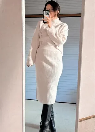 В'язана спідниця uniqlo з 3d-в'язання суфле (безшовна)