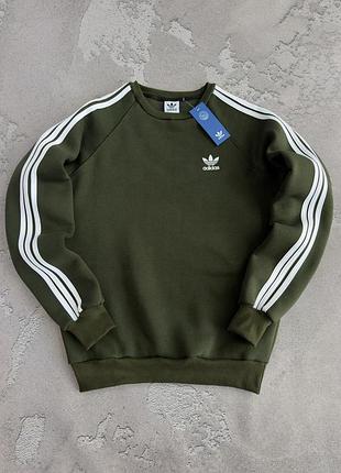 Світшот adidas хакі чоловічий на зиму