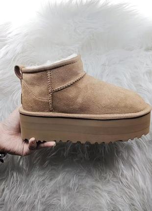 Уггі жіночі на платформі ugg ultra mini