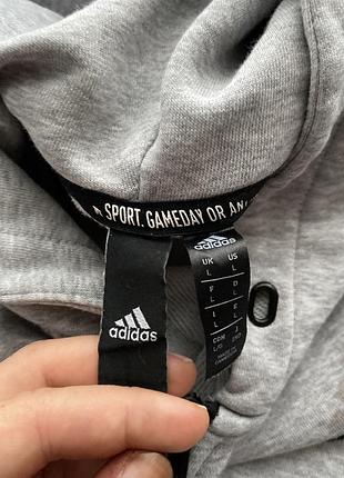 Кофта на замок adidas,сіра,розмір l 4