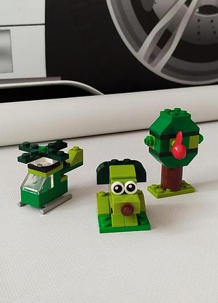 Конструктор lego classic 11007 зелений набір (собачка, вертоліт, дерево)