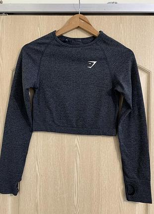 Gymshark vital seamless — кроп-лонгслів, xs