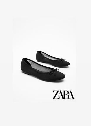 🖤 стильні чорні балетки zara (розмір 38)