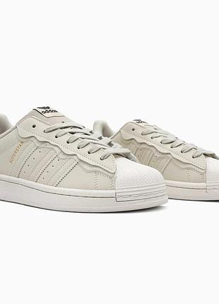 Кросівки жіночі adidas superstar cream/white