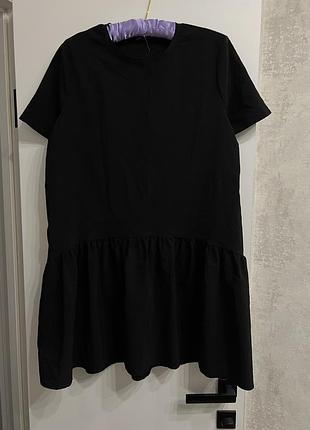 Чорна сукня футболка zara