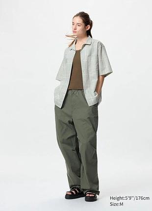 Льон + бавовна сорочка uniqlo вільного крою
