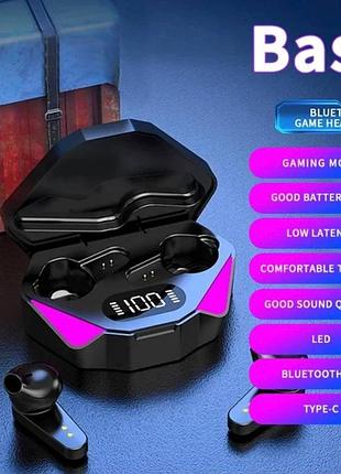 Бездротові bluetooth навушники tws x15 (гарнітура з led-підсвіткою)