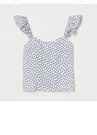 Жіночий топ h&m з льону в горох
