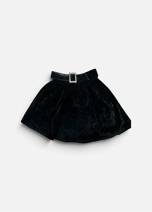 🖤спідниця для дівчинки чорна з ременем🖤