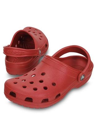 Оригінальні червоні крокси crocs classic clog | розмір 38 (m6 / w8) + лімітовані джибітси taylor s