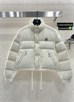 Жіночий короткий пуховик трансформер moncler куртка та жилетка 2 в 1 на утяжках дутий натуральний пух