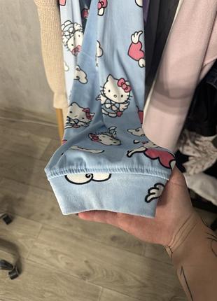 Жіноча піжама hello kitty блакитна xl-2xl