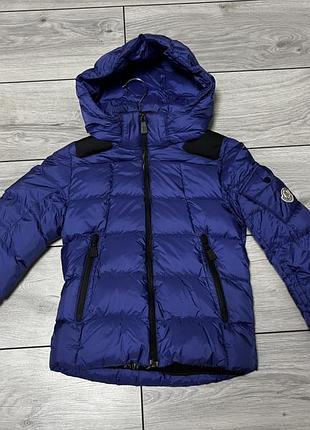 Пуховик дитячий синій moncler 2