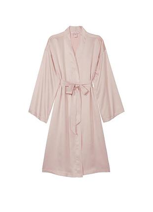 Сатиновий халат victoria secret satin midi robe р.м