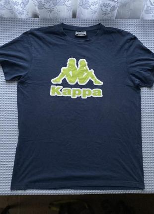 Футболка чоловіча kappa,синя,розмір l-xl