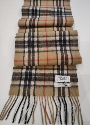 Шарф james pringle weavers вовняний у клітинку camel thomson