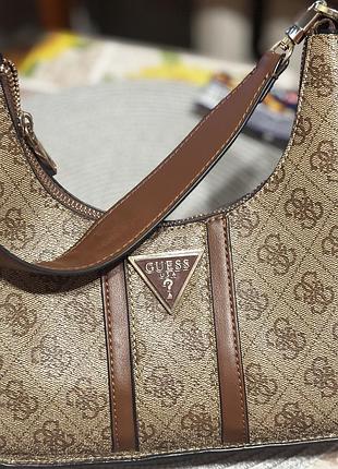 Сумка жіноча guess багет коричнева