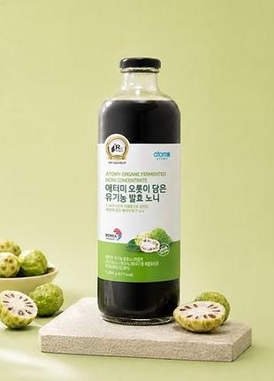 Atomy organic fermented noni juice — органічний ферментований сік ноні, 1 л, у пляшці (000170)