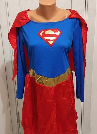 Жіночий карнавальний костюм супервумен (супердівчини / supergirl),
