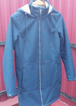 Женское пальто парка софтшелл jack wolfskin windy valley coat s (36/38)
