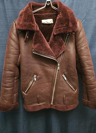 Короткая дубленка zara