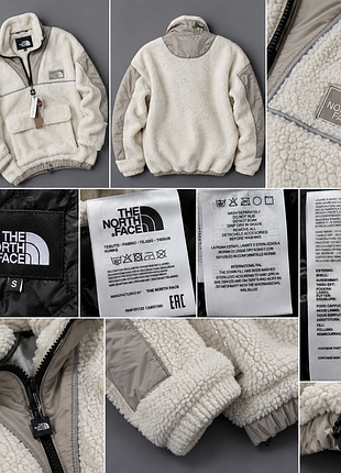 Анорак - шерпа the north face бежевый тедди