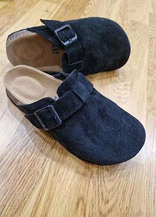 Клоги шльопанці сабо замшеві birkenstock boston / розмір 37 оригінал
