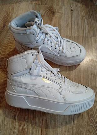 Женские демисезонные высокие кроссовки сникерсы puma karmen, 37, 38p.