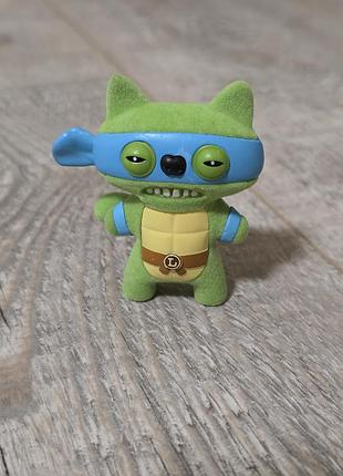 Коллекционная флокированная фигурка fuggler tmnt Леонардо (ракушки ниндзя).