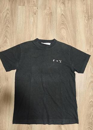 Футболка off-white чорна з логотипом