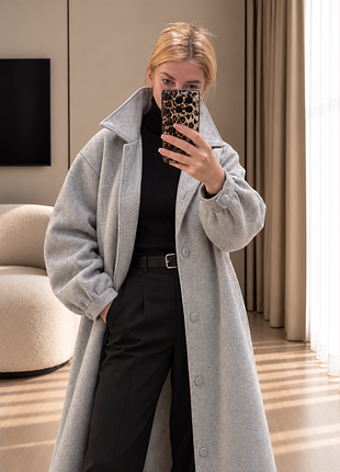Неймовірно м’яке утеплене пальто missguided maternity, стильний oversize, для вагітних і не тільки, вільний крій, розмір 38 (м)