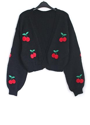 Очень классный кардиган кофта с вишеньками