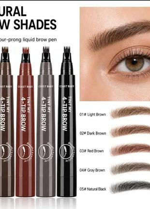 Карандаши для бровей с эффектом микроблейдинга dark brown 5
