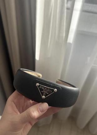Обруч для волосся prada чорний