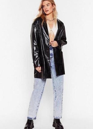 Nasty gal шкіряний піджак подовжений
