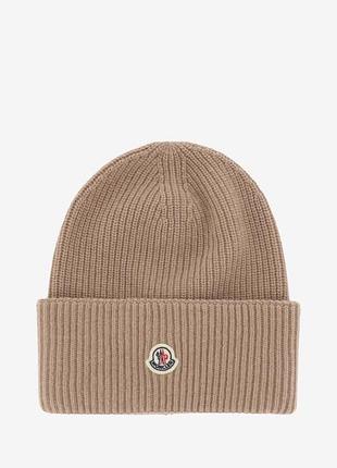 Шапка біні moncler бежева
