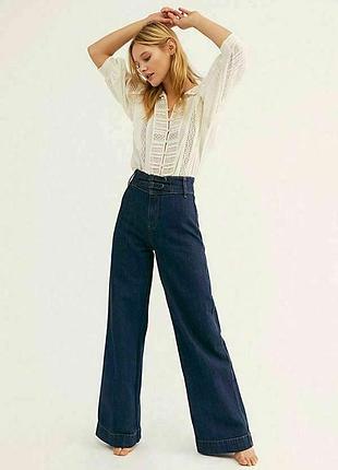 Фірмові широкі джинси в бохо стилі free people jeans