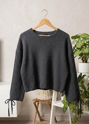 Светр кофта джемпер графітовий вовна тепла оверсайз allsaints l xl