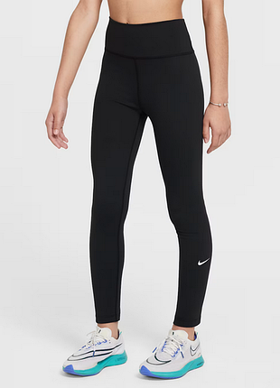 Черные лосины nike one black fz5605-010 на 10-11 лет