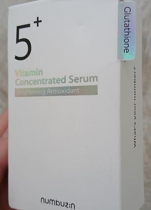 Сироватка для обличчя numbuzin no.5+ glutathione vitamin concentrated serum 30 мл