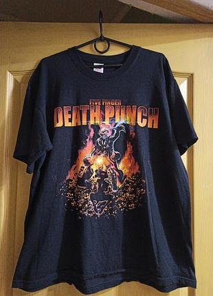 Крутая футболка мерч группы five finger death punch размер xl без дефектов отличное состояние