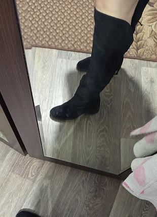 Жіночі замшеві ботфорти