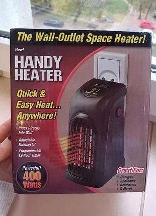 Тепловентилятор handy heater 400 вт настінний з термостатом та таймером