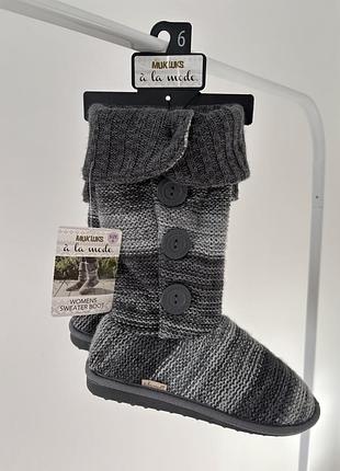 Уггі жіночі muk luks сірі us 6 / eu 36-37, устілка 23-23,5 см